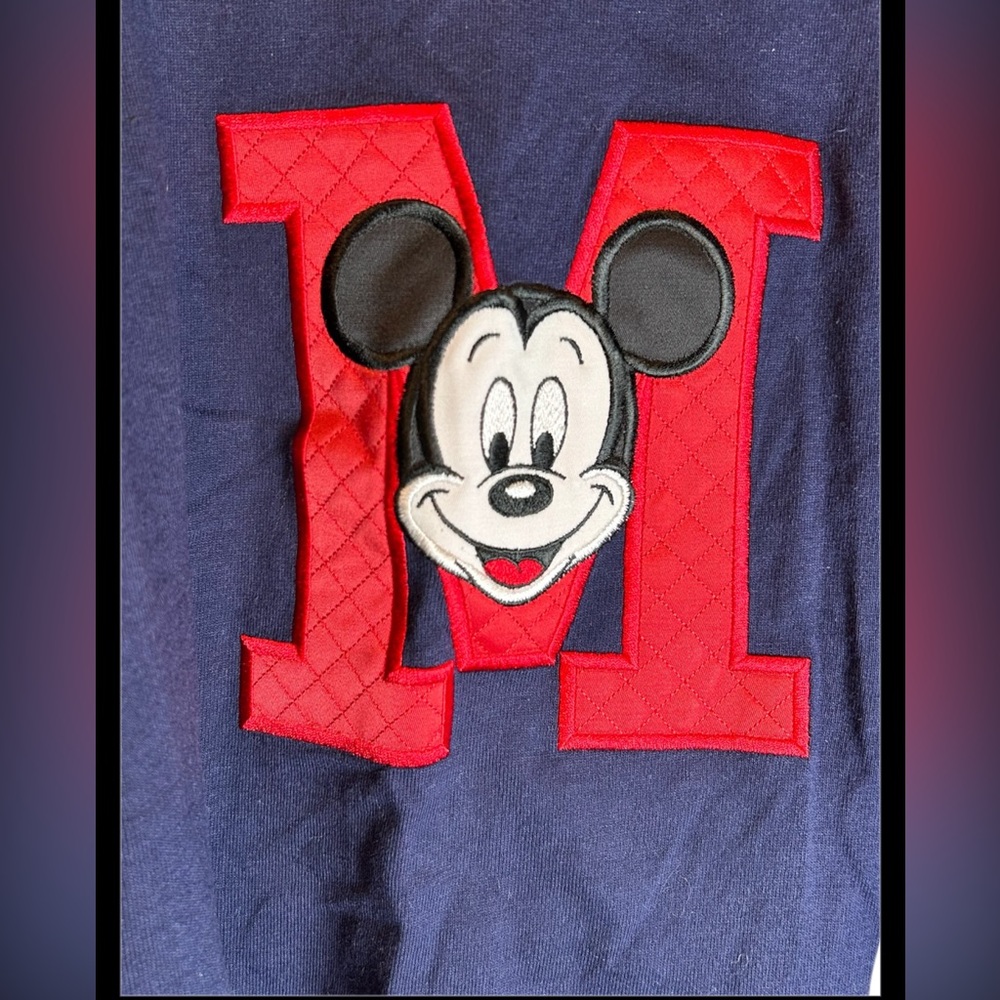 Vintage Mickey Mouse Patch Disney T-shirt 100% Cotton Made In USA Size L/XL - Picture 2 of 5